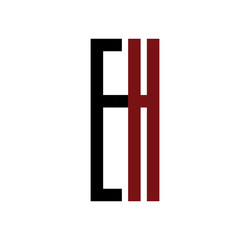 EH initial logo red and black