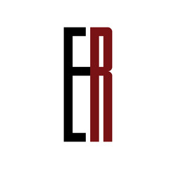 ER initial logo red and black