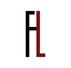 FL initial logo red and black