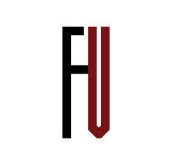 FV initial logo red and black