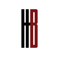 HB initial logo red and black