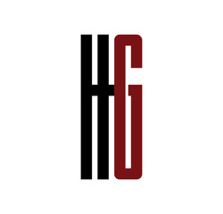 HG initial logo red and black