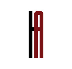 IA initial logo red and black