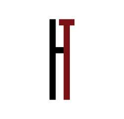 IT initial logo red and black