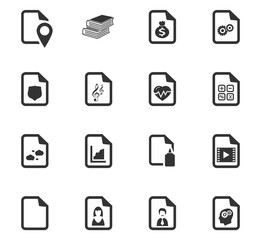 Documents icons set
