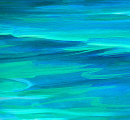 sea turquoise wave oil painting on canvas