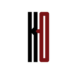 KO initial logo red and black