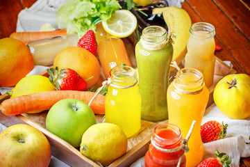 Refreshing drinks - healthy drinks (juice and smoothie)