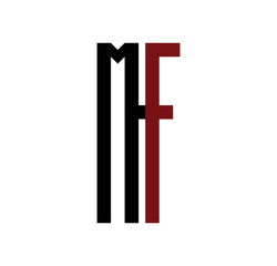 MF initial logo red and black