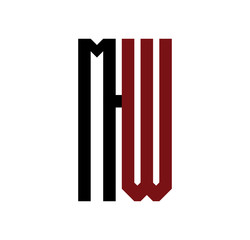 MW initial logo red and black