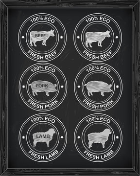beautiful beef  icon, pork, lamb