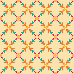 Vector modern seamless colorful geometry triangle pattern, color abstract geometric background, pillow multicolored print, retro texture, hipster fashion design