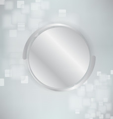 Abstract background with silver and realistic spheres-Vector