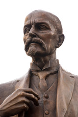 Fototapeta na wymiar Monument of Tomas Garrigue Masaryk (TGM) in Carlsbad, Bohemia, Czech Republic
