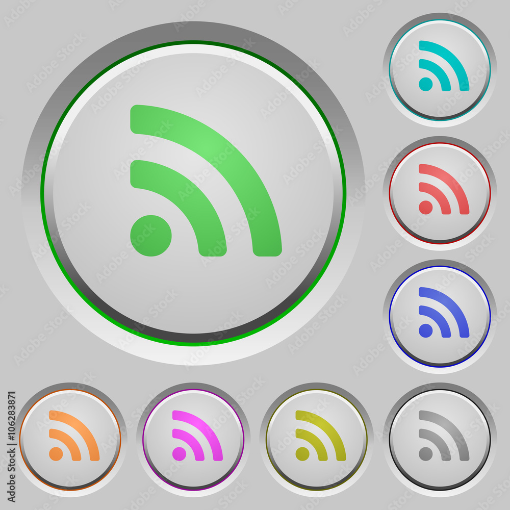 Poster radio signal push buttons