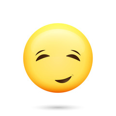 Fototapeta premium Embarrassed emoticon. Isolated vector illustration on white background