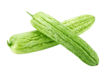 Bitter melon , Bitter gourd on white background