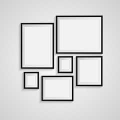 Blank frame on a white background. Vector