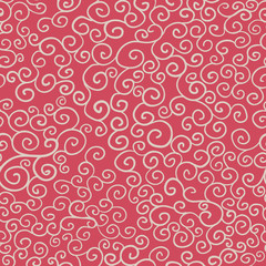 curl doodle tender background. seamless texture
