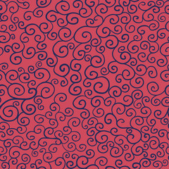 curl magenta color doodle background. seamless texture - 106285093