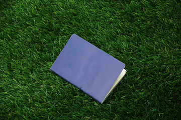 passport on grass