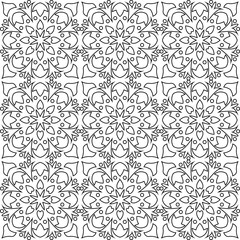 Black and white vector seamless pattern background.