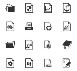 Documents icons set