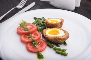 hard boiled egg with tomato