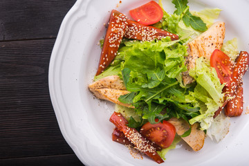 Caesar salad with grilled chicken