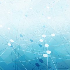 Communications abstract blue background. Good for financial annu