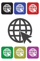 Go to web icon vector illustration