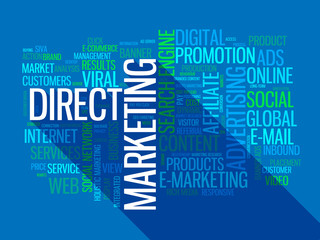 DIRECT MARKETING Vector Tag Cloud