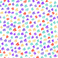 Abstract seamless hand-drawn scribbles pattern