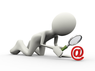 3d person  email sign observation