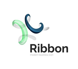 Fototapeta premium Modern vector ribbon logo