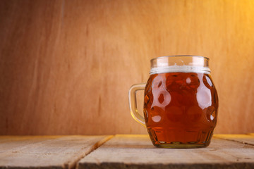 Dimpled beer mug