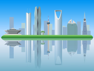 Riyadh Saudi Arabia skyline silhouette