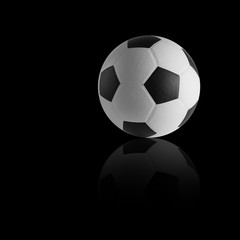 Fototapeta na wymiar soccer ball isolated on black background