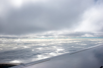 Fototapeta na wymiar Lichtspiel vom Flugzeug