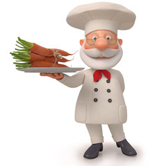 3d the cook with carrot