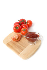 tomato sauce isolated on white background