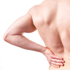 Fototapeta na wymiar Pain of lower back