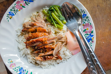 Pieces of roast duck