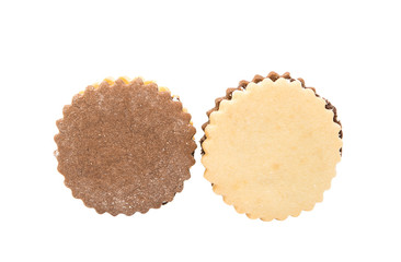 Sandwich cookies with chocolate