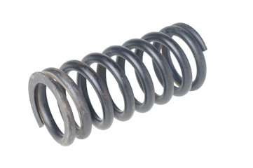 Metal spring isolated on white