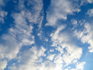 blue sky and clouds