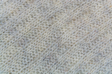 white and gray weave wool yarn closeup