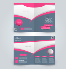 Abstract flyer design background. Brochure template. Can be used for magazine cover, business mockup, education, presentation, report. Pink and grey color.