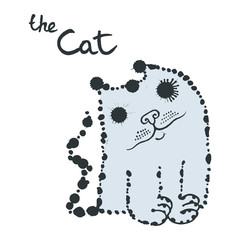 Funny cute ink splashes cats.