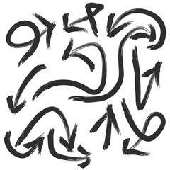 Vector Hand Drawn Grunge Arrows Collection